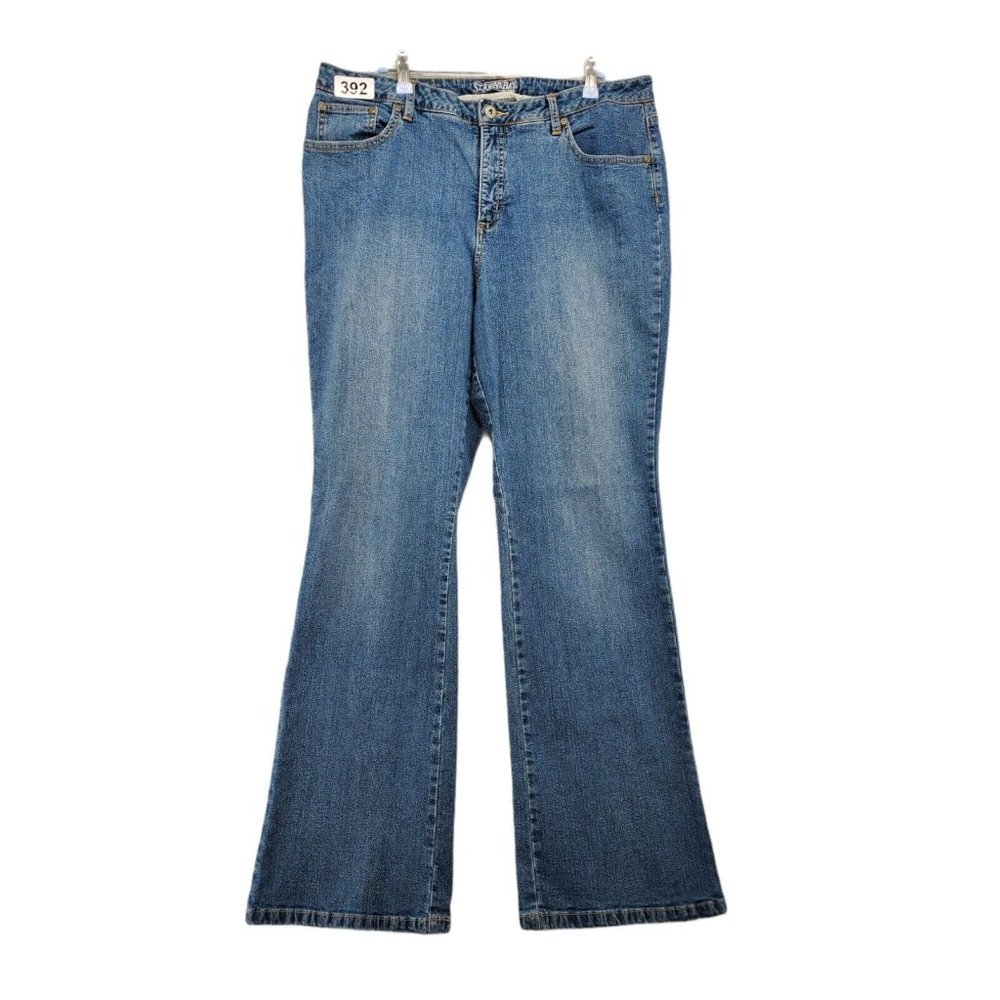 ST. JOHN'S BAY Jeans Women's Denim 5-Pocket Flared Leg Blue 14